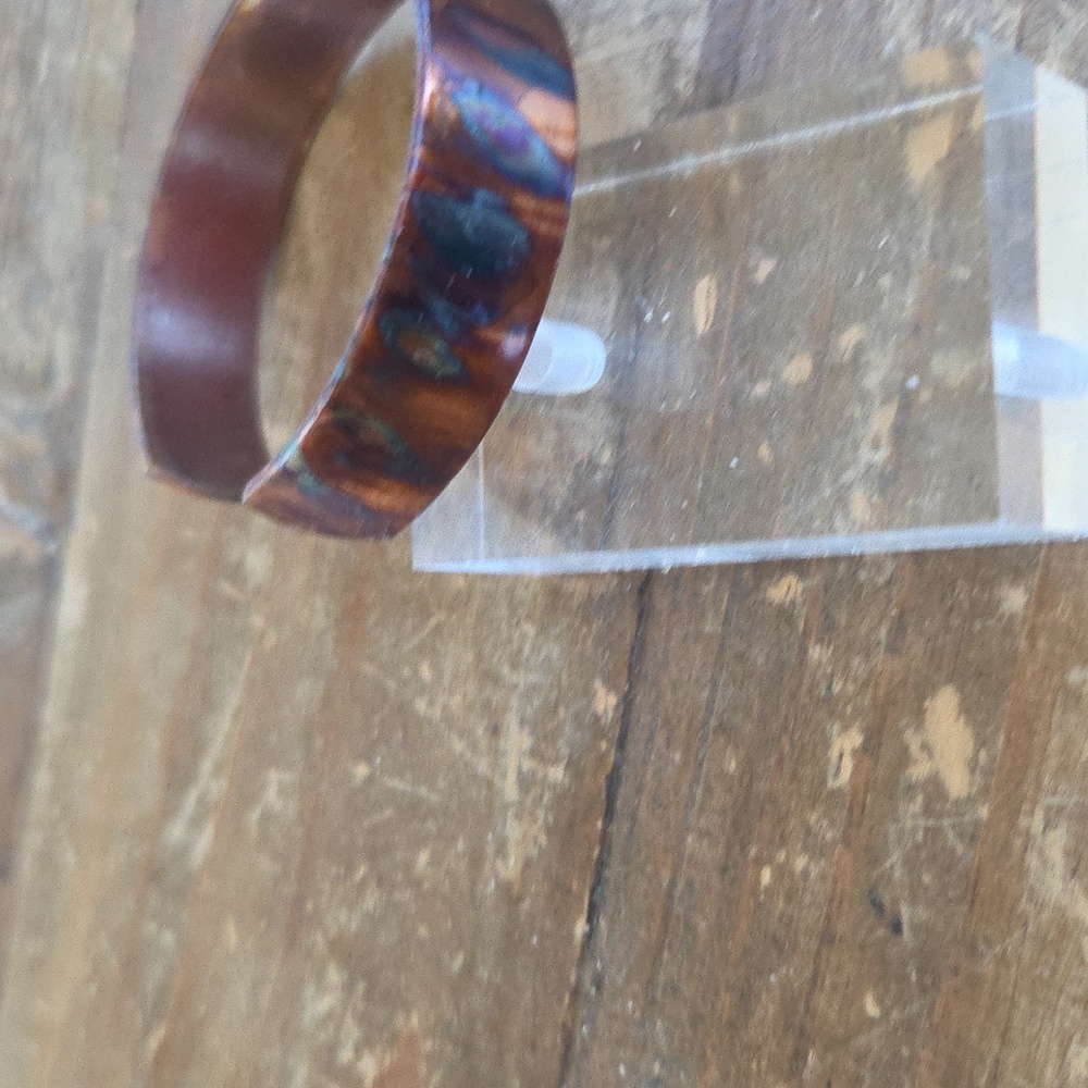 Multi Colored Flame Painted Cuff Bracelet - image 2